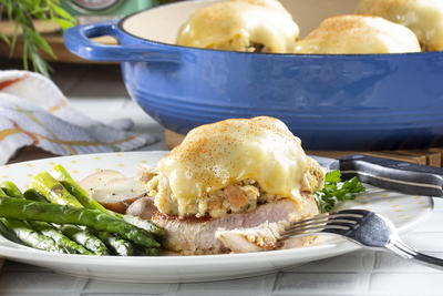 "Unstuffed" Stuffed Cheesy Pork Chops