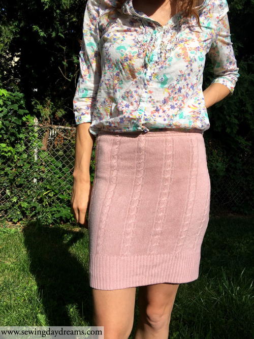 Upcycled Sweater Skirt