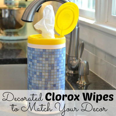 DIY Decorated Clorox Wipes Container