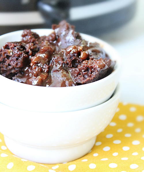 Slow Cooker Chocolate Peanut Butter Lava Cake 
