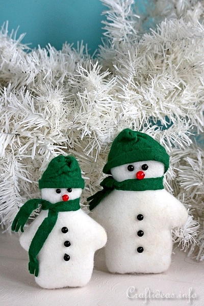 Sew Felt Snowmen for Christmas