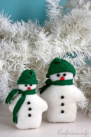 Sew Felt Snowmen for Christmas