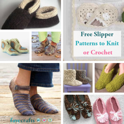 23 Free Slipper Patterns To Knit Or Crochet Favecrafts Com