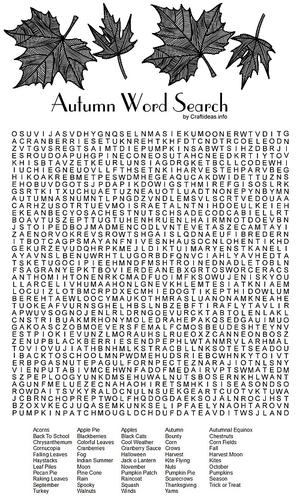 autumn word search printable allfreepapercrafts com