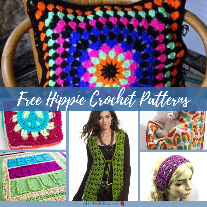 18 Free Crochet Boho, Bohemian, and Groovy Inspired Bag Patterns