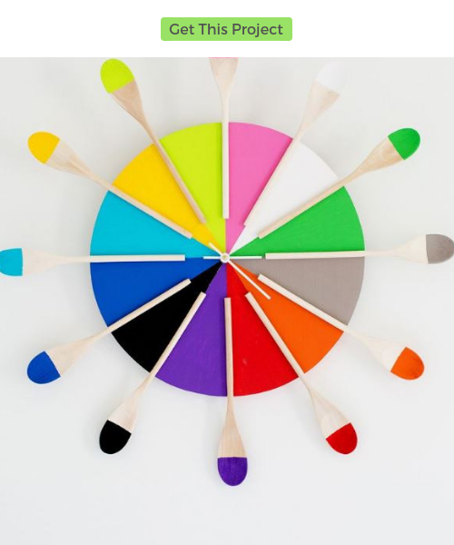 Colorful Kitchen Cool Clock Design