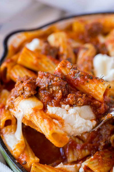 Easy Skillet Baked Ziti