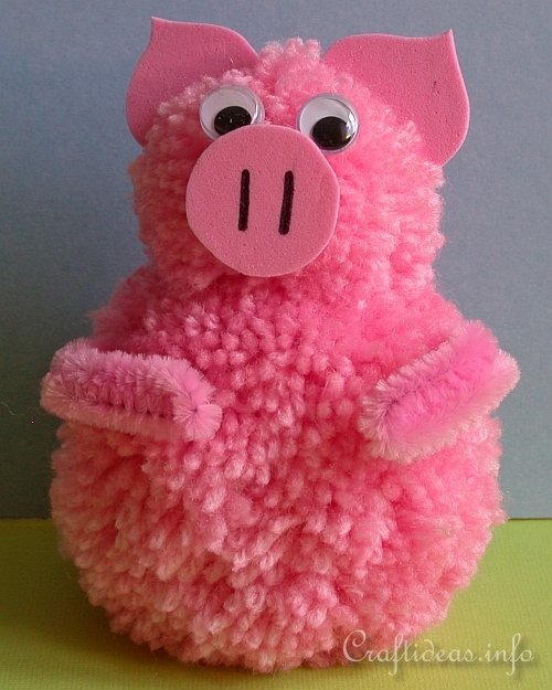 Cute Pom Pom Pig