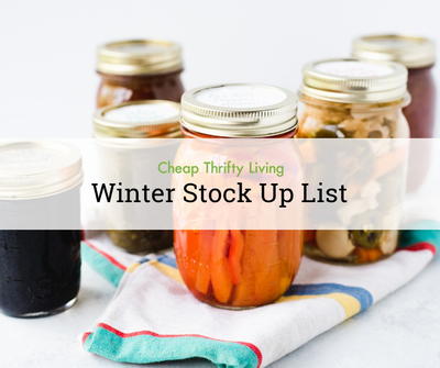 Winter Stock Up List