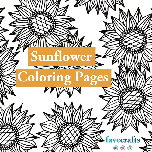 7 Sunflower Coloring Pages For Adults Favecrafts Com