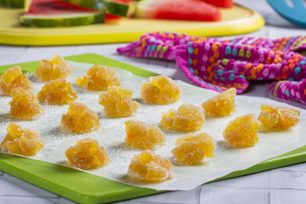 Lemon Laced Watermelon Rind Candy | MrFood.com