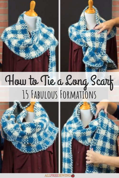 How To Tie A Long Scarf (Illustrations!) | Allfreesewing.com How To Tie A Long Scarf (Illustrations!) | Allfreesewing.com