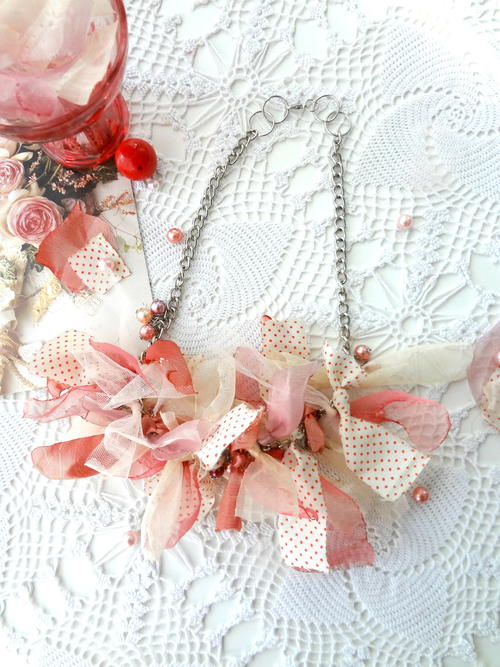 Romantic Boho Rag Necklace