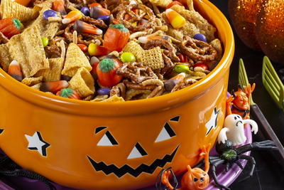 Halloween Harvest Hash Chex Mix