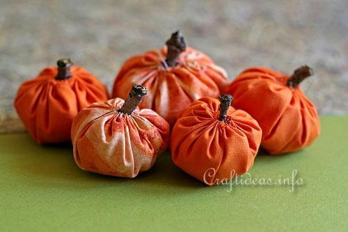 Mini Fabric Pumpkins