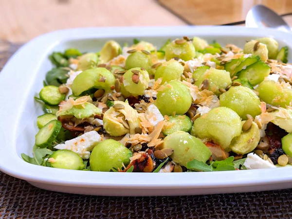 Chicken Melon and Feta Salad