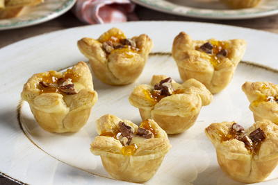 Apricot Pecan Brie Tarts