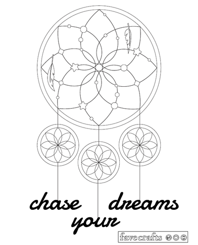 Dream Catcher Coloring Page for Adults