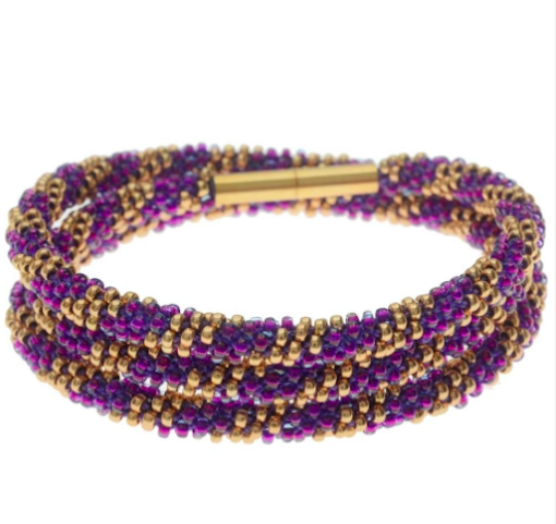 Ultra Violet Vortex Kumihimo Bracelet