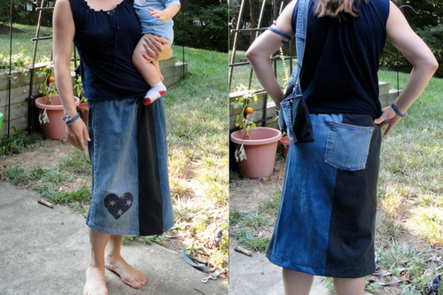 How to Make an Easy Patchwork Denim Skirt