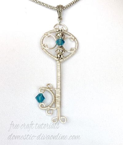 Wire Wrapped Key Pendant