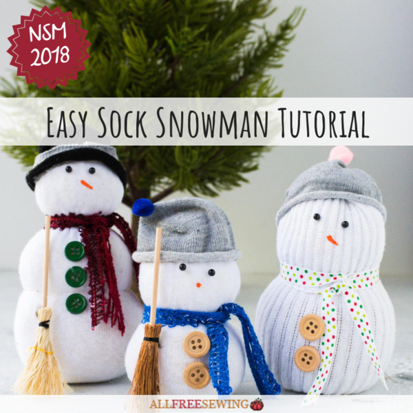 Easy Sock Snowman Tutorial