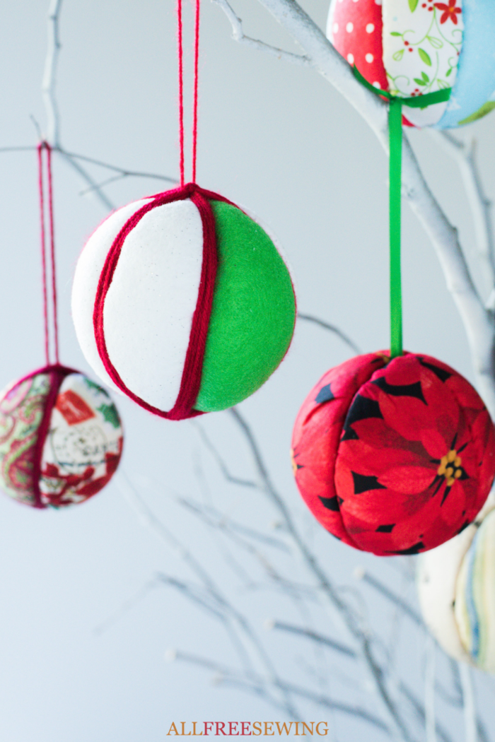 Simple NoSew Quilted Ornaments (with Printable Templates