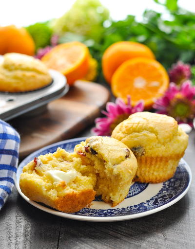 Cranberry Orange Corn Muffins