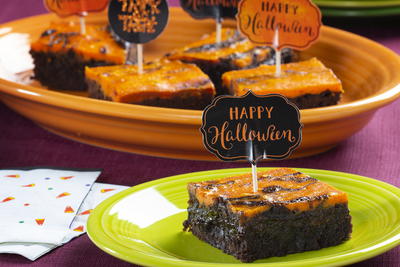 Halloween "Scream" Cheese Brownies