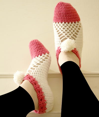 Cluster crochet slippers Free Crochet Pattern