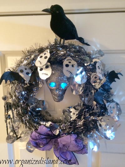 Dollar Store Halloween Wreath