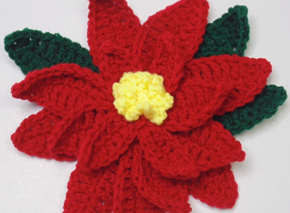 Free Crochet Poinsettia Flower Patterns