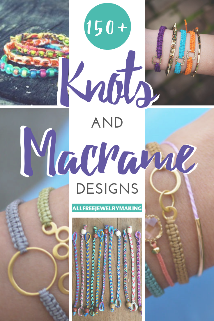 150+ Knots and Macrame Designs | AllFreeJewelryMaking.com 150-knots-and-macrame-designs-allfreejewelrymaking-com