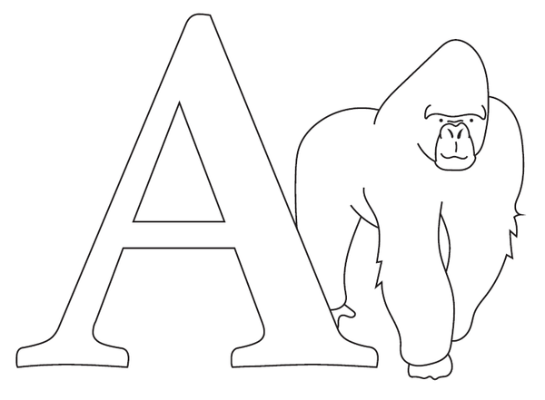 26 Coloring Pages, The Floral Alphabet, Print-at-home