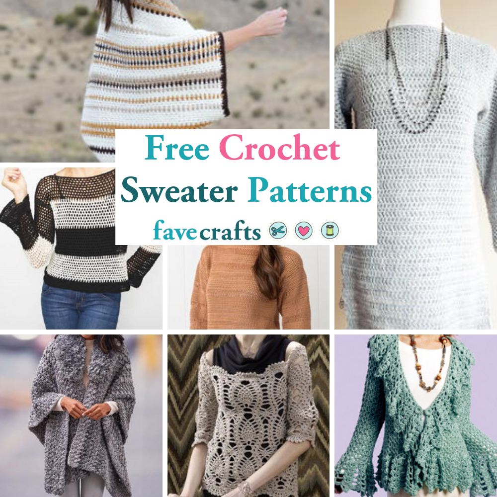Free easy crochet sweater patterns on sale