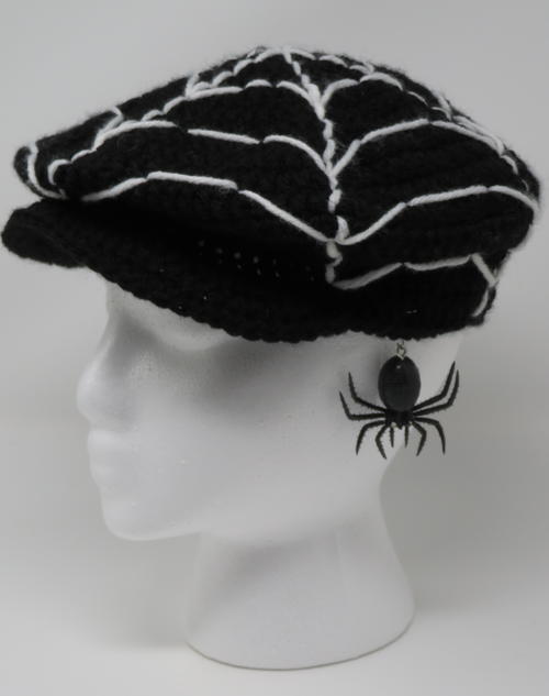 Spider Web Newsboy Hat