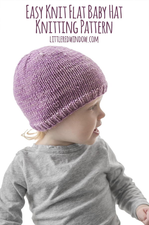 Easy Knit Flat Baby Hat