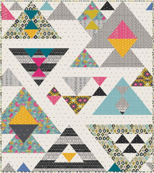 Pyramid Points Twin Quilt Pattern