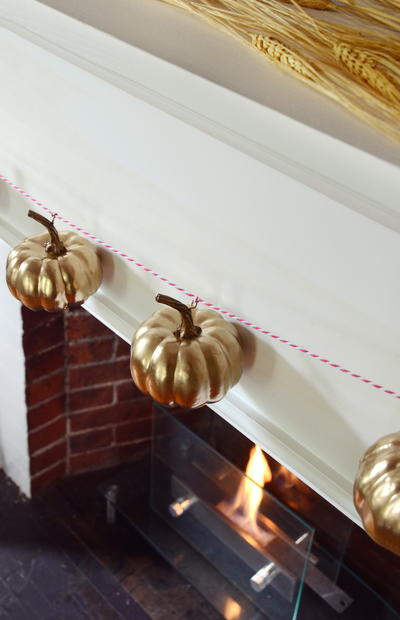 Glam Gold DIY Fall Pumpkin Garland