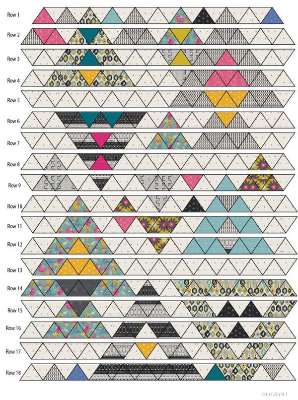 Pyramid Points Twin Quilt Pattern FaveQuilts Com