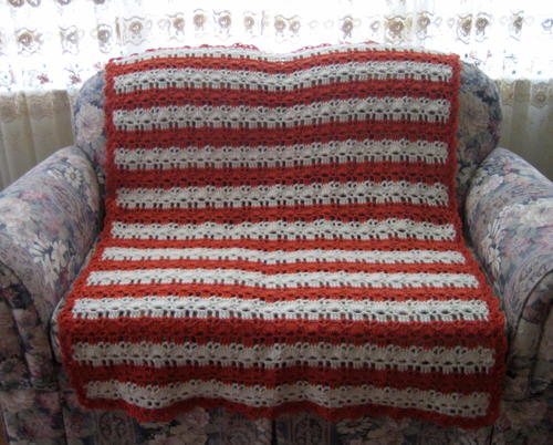 Coral Reef Shell Stitch Afghan