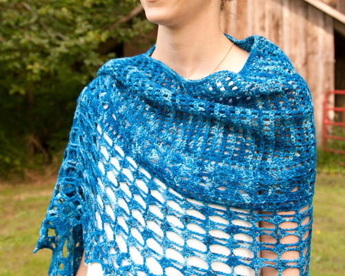 Autumn Triangle Shawl | AllFreeCrochet.com