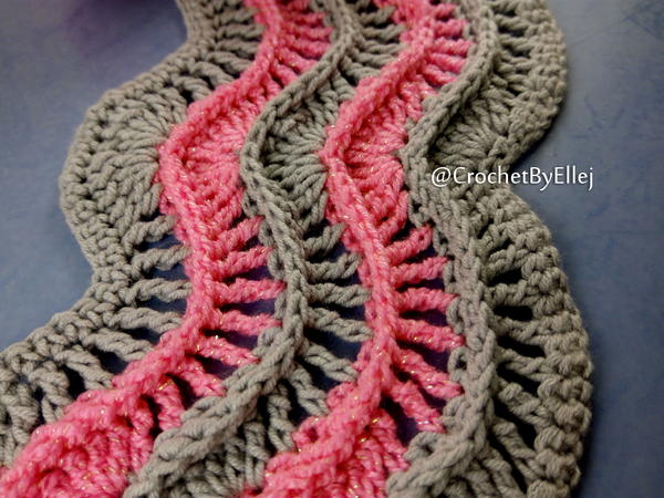 Relief Wave Crochet Stitch