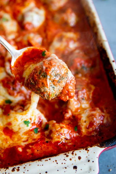 Cheesy Meatball Casserole