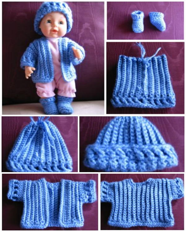 free crochet doll clothes patterns for 10 inch dolls