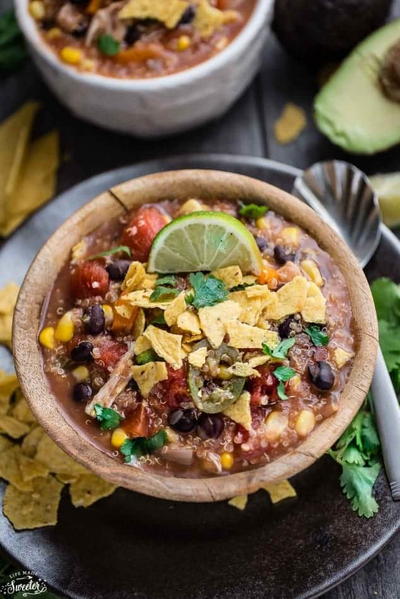 Slow Cooker Chicken Enchilada with Quinoa Soup