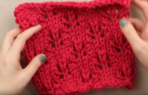 How To Knit The Butterfly Lace Stitch Allfreeknitting Com How To Knit The Butterfly Lace Stitch Allfreeknitting Com