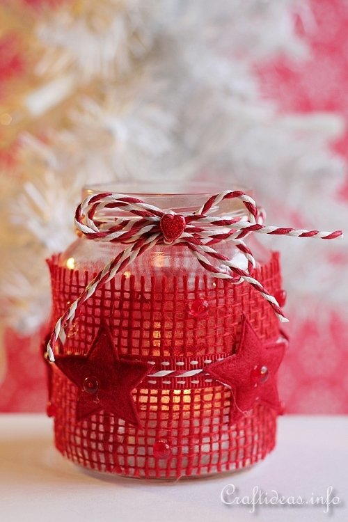 Glass Jar Tea Light Luminary