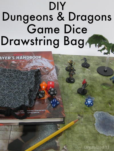 DIY Dungeons and Dragons Drawstring Bag