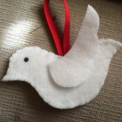 Easy Dove Christmas Ornament